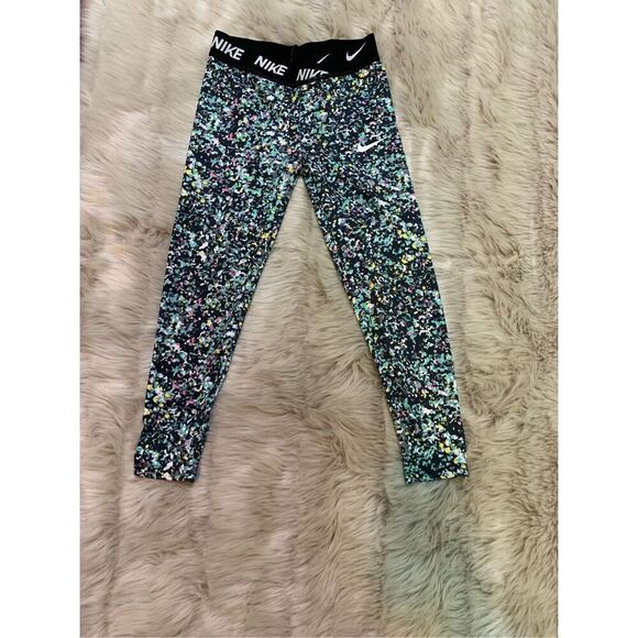Nike Girls Dri-Fit Leggings Size 6X “paint splatter” - Picture 1 of 5